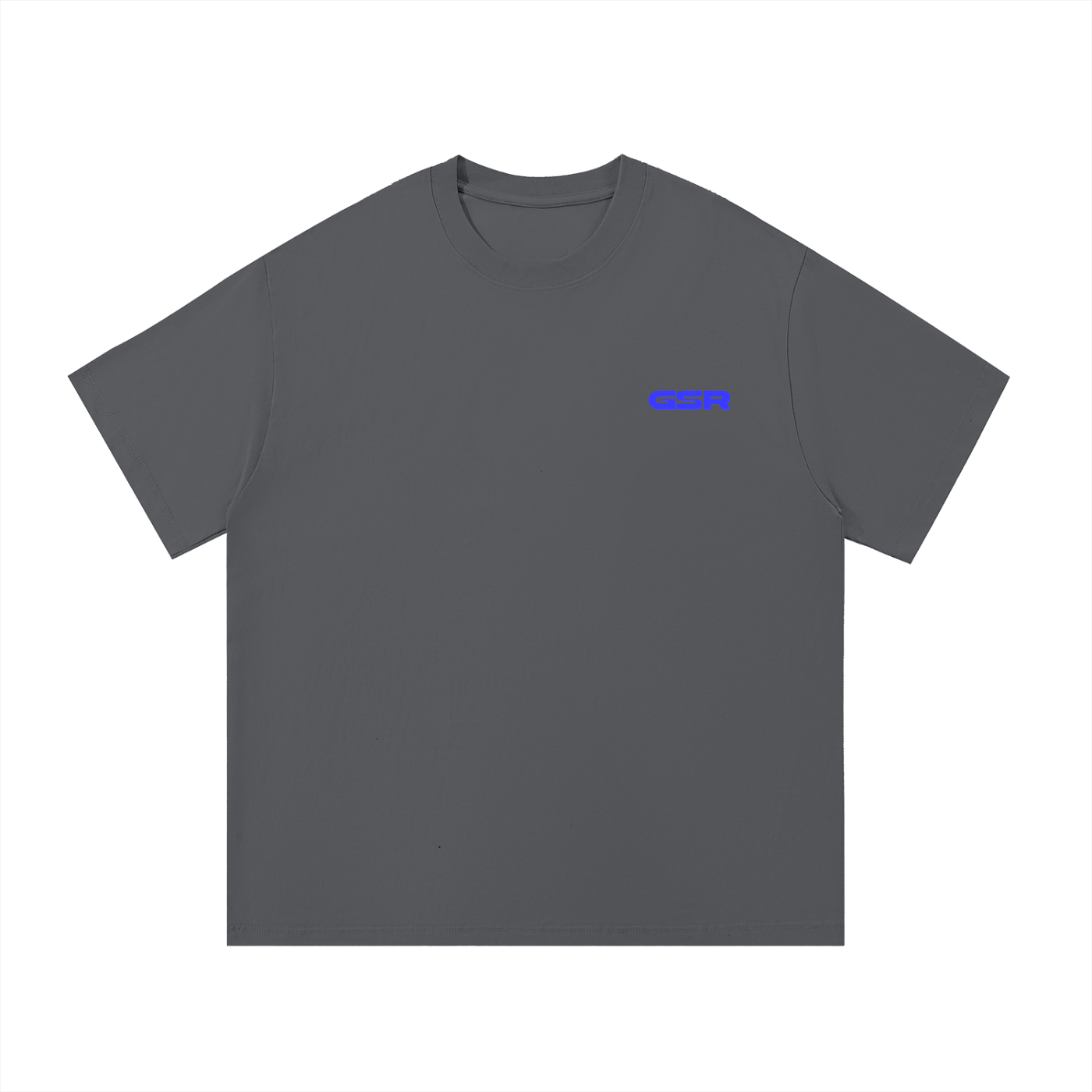 GSR Tee Grey White Print — Front
